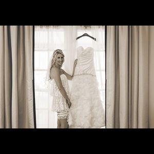 Lovers & Friends White Strapless Romper in Small